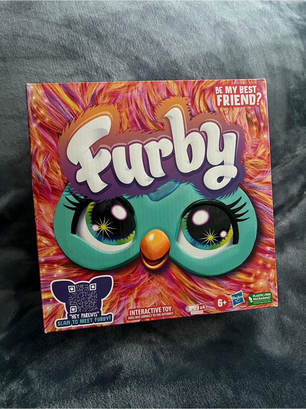 New In Box Hasbro Furby Interactive Plush - Teal Face with Multicolor Fur